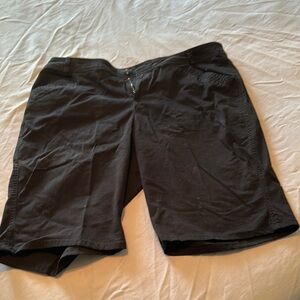 Lane Bryant Black Bermuda Shorts Matte Finish